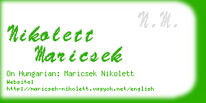 nikolett maricsek business card